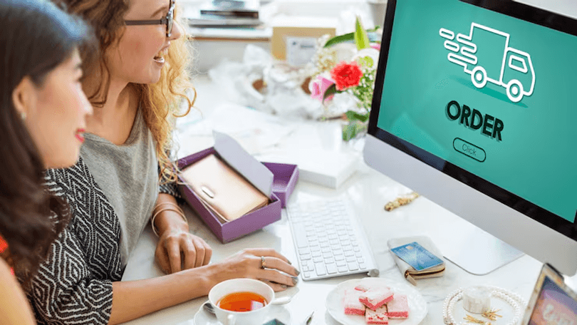 Custom branded order form with business colors and logo